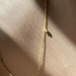 Moissanite Drop Station Gold Necklace