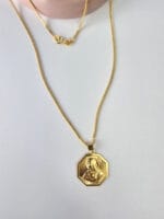 Octagon Jesus Christ Medallion Necklace